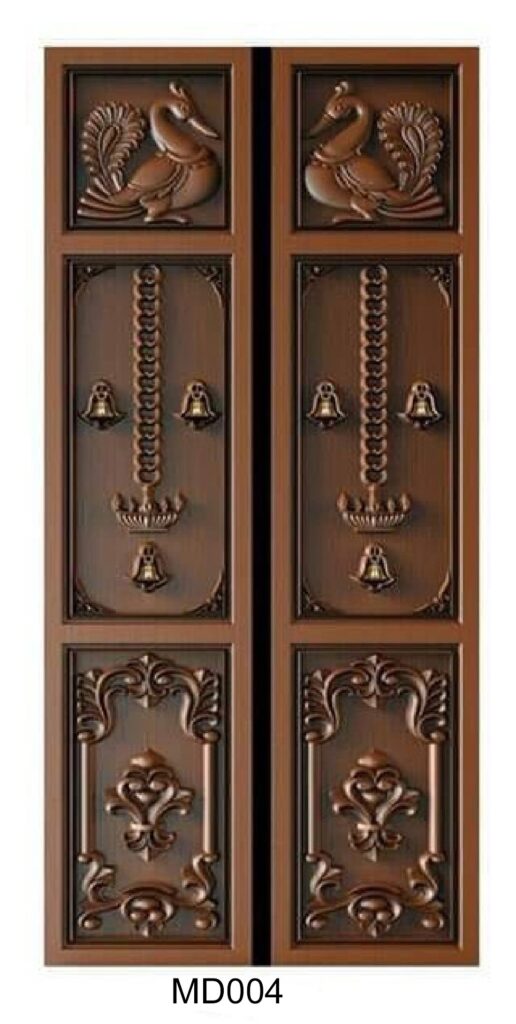 teak wood pooja room door designs