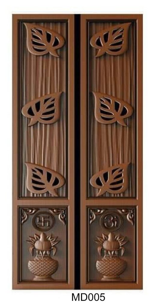 teak wood pooja door designs